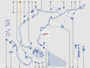 Cavo climatizzatore 2778100Q0F Nuovo OE Renault Master 3