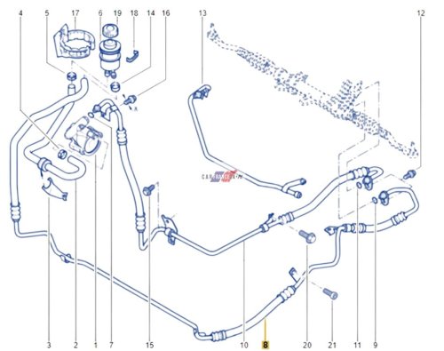 Cavo servosterzo originale 8200401487 Trafic 2 1.9-2.0DCI