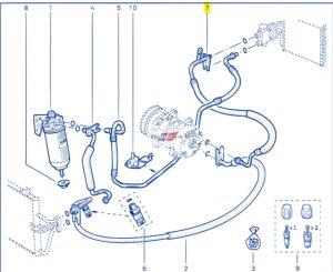 Cavo climatizzatore 1.6 16V 8200154981 Nuovo OE Renault Megane