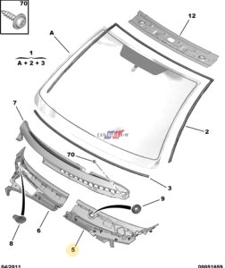 Sottopannello sinistro Originale 98119344XT Citroen C3
