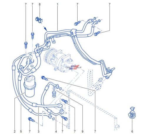 Cavo climatizzatore 9246100Q0C Nuovo OE Renault Trafic 3