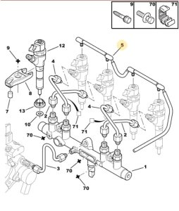 Tubo carburante originale 4578E2 Jumper Boxer Ducato 2.2HDI