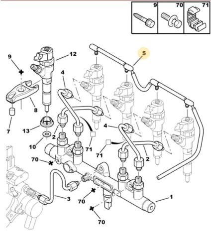 Tubo carburante originale 4578E2 Jumper Boxer Ducato 2.2HDI