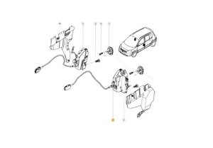 Serratura porta anteriore sinistra 8200119122 Scenic 2 Originale