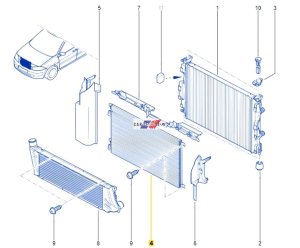 Condensatore climatizzatore Valeo 8200115543 Megane 2 Scenic 2