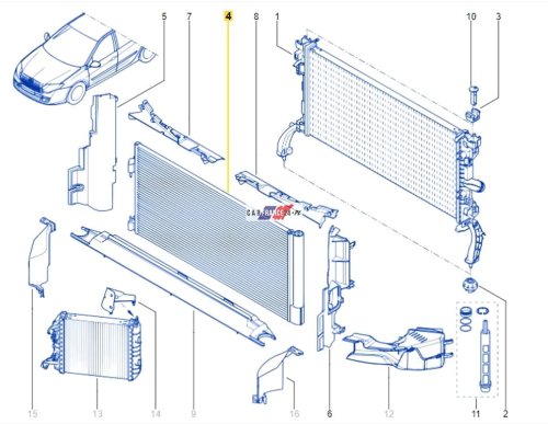 Condensatore climatizzatore NRF 921100002R Laguna 3