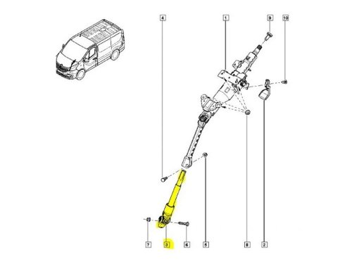 Piantone dello sterzo 1.6DCI 4882000Q0J Nuovo OE Renault Trafic 3