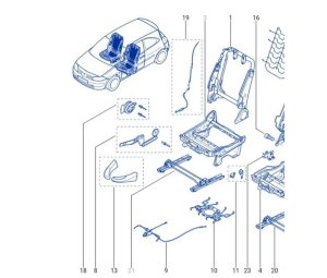Cavo sedile 7701209291 Megane 2 Nuovo Originale