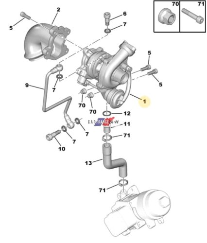 Turbocompressore  1,4 Hdi 0375G9 Peugeot Citroen Ford