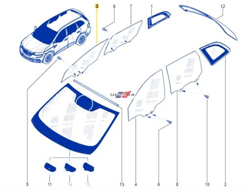 Vetro porta anteriore destra Renault Koleos 2 803000438R