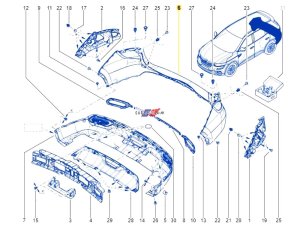 Paraurti posteriore Renault Koleos 2  TEQXD 850226334R