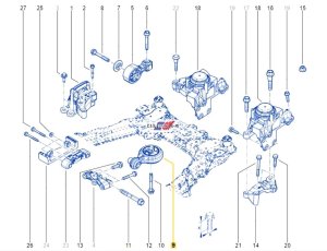 Cuscino motore Renault Koleos 2 2,0 Dci 4x4  113604BD0A