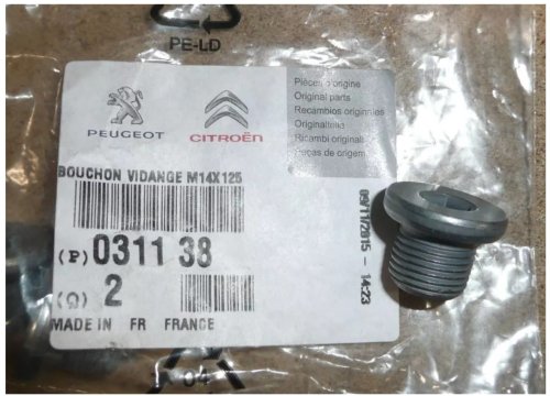 Tappo coppa olio 031138  Nuovo OE PSA C2 C3 C4 Evasion