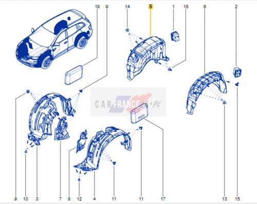 Passaruota posteriore destro  767484506R OE Renault Koleos II 2019