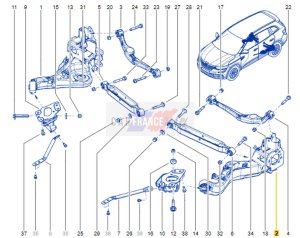 Braccio oscillante  sinistro posteriore inferiore 2,0 DCI 555025HA0B OE Renault Koleos 2 4x4