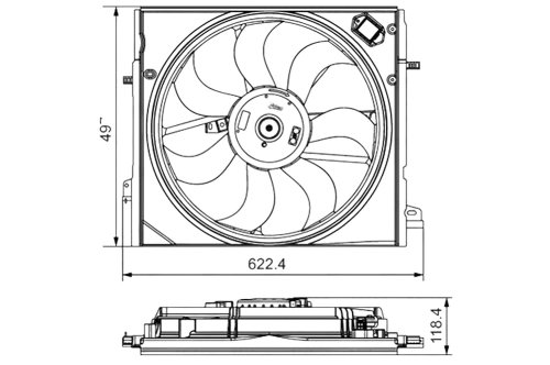 Ventola radiatore Valeo R Kadjar 698582 Nuova originale