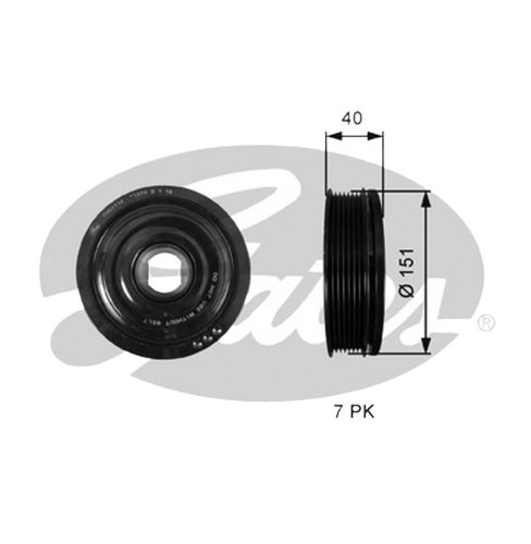 Puleggia dell'albero motore 1,6 DCI 7PK Biturbo 1230300Q2F Nuova originale Renault Trafic II