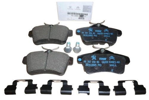 Pastiglie freno posteriori 1608681680 Nuove originali Citroen Peugeot C4 II