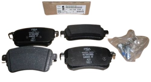 Pastiglie freno posteriori 1673603880 Citroen Jumpy V 1.6/2.0 BLUE HDI 2016 Originali