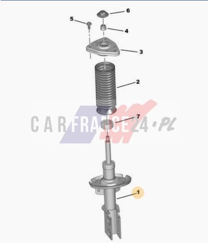 Ammortizzatore anteriore 1635532480 Nuovo OE PSA 308