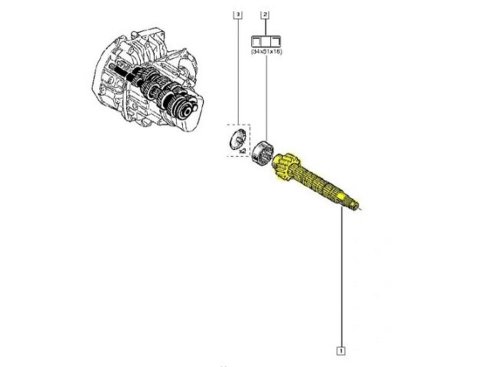 Albero del cambio JH3 6001548614 Nuovo OE  Renault Clio III Twingo