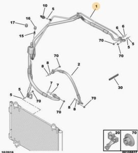 Condotto climatizzatore 2,0 HDI 6477D8 Nuovo OE Citroen Peugeot C4 Picasso 06-