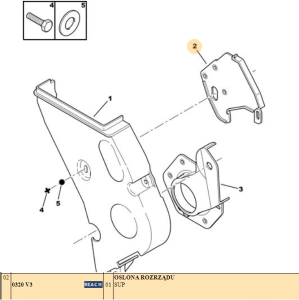Coperchio distribuzione originale 0320V3 Citroen Peugeot