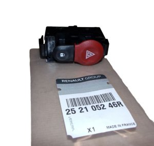Interruttore luci di emergenza 252105246R Renault Kangoo II Originale