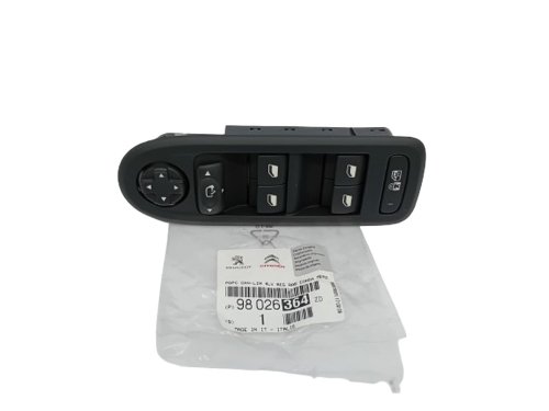 Pulsante di apertura/chiusura finestrino 98026364ZD Peugeot 308 Originale