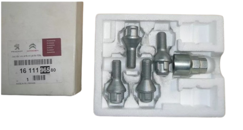 Bulloni ruota 1611196580 Kit antifurto PSA Originale Nuovo