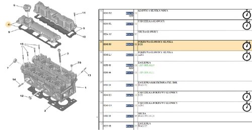 Coperchio valvole 9657637880 0248P5 KFU 1,4 16V PSA