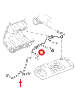 Tubo carburante originale 1574C1 206  1.4