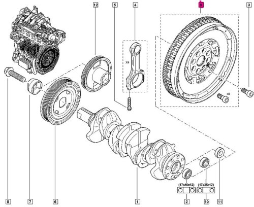 Ruota bimassa 123000785R Koleos Qashqai 2.0DCI