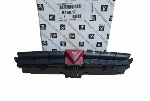 Interruttore luci di emergenza 649017 6490.17 Peugeot 308 Originale Nuovo