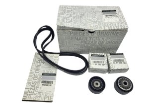 Set cinghia trapezoidale 1,2 16V 7701477533 Nuovo originale Dacia Renault Sandero
