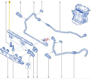 Barra di iniezione 1752000QAB Clio Kangoo 1.4-1.6 Originale