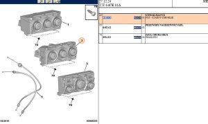 Pannello di controllo della ventilazione dell'aria condizionata Peugeot 308 6452G1 T1000220K Usato Originale