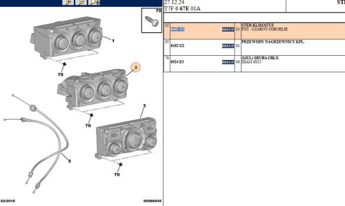 Pannello di controllo della ventilazione dell'aria condizionata Peugeot 308 6452G1 T1000220K Usato Originale