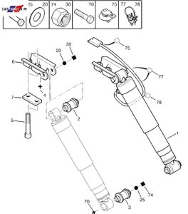 Ammortizzatore posteriore sinistro 9651266380 Peugeot 607 Originale