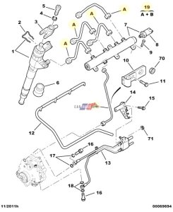 Tubo carburante originale 1570R8 Jumper Boxer 3.0HDI