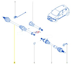 Semiasse di trasmissione destro originale 391000926R Clio 4 1.2TCE