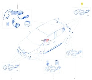 Sensore di parcheggio Pdc originale 2599800Q0D Clio 4 Megane 3