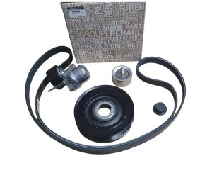 Set cinghia trapezoidale 7701478496 Renault Megane III 2.0 dCi Originale Nuovo