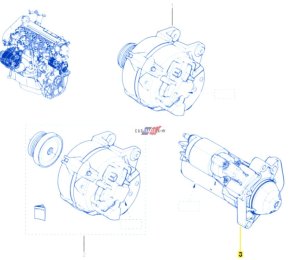 Motorino di avviamento originale 2330000Q0F Laguna 3 Scenic 3 1.5DCI