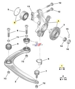 Sospensione sinistra originale 364696 Citroen C4 Berlingo