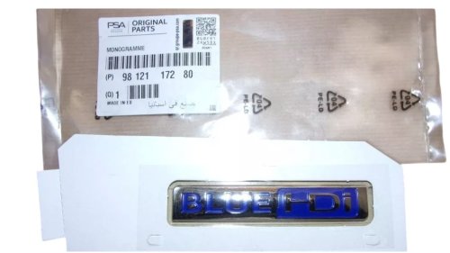 Emblema BlueHDi 9812117280 Peugeot 2008 Originale Nuovo